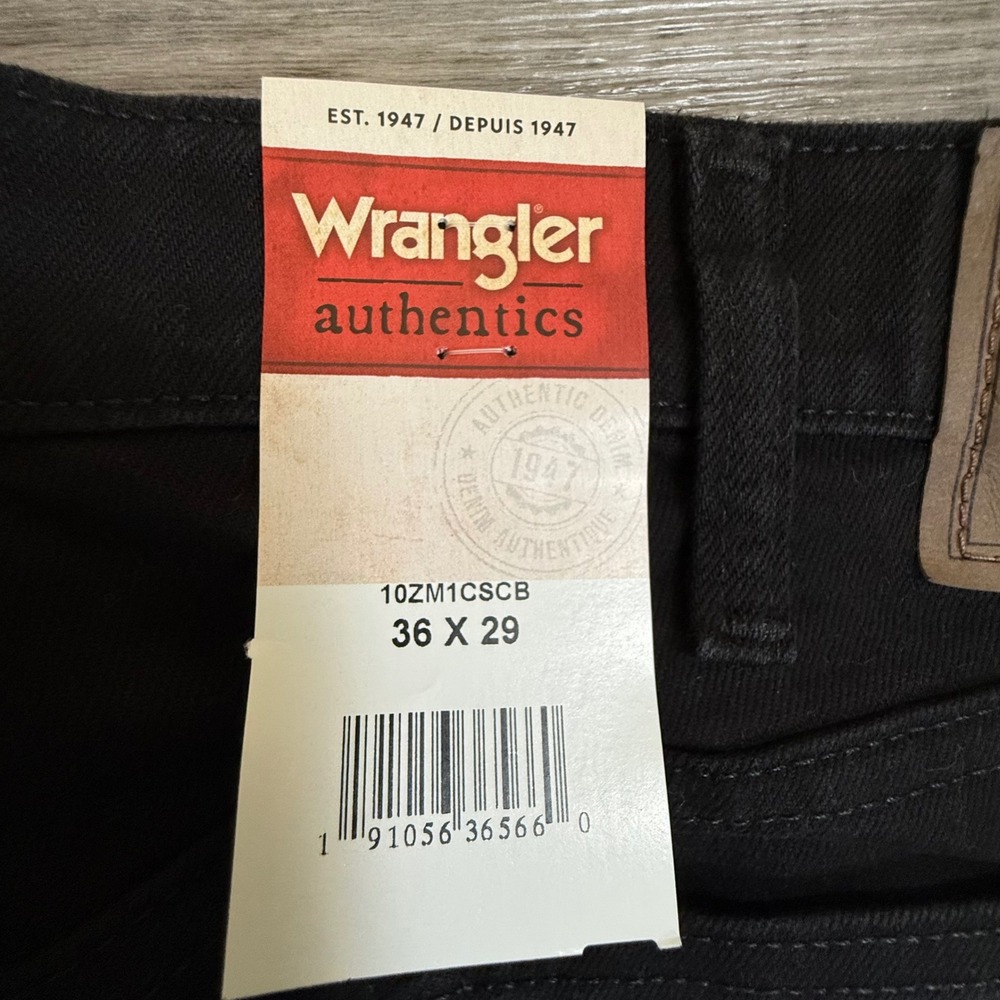 Wrangler Authentics Mens Straight Leg Black‎ Jeans 36x29 10ZM1CSCB - Picture 6 of 7
